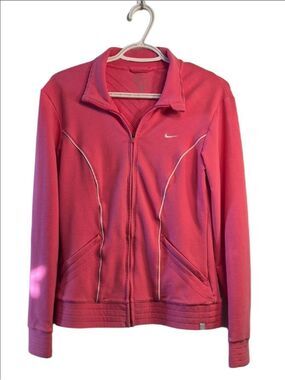 Nike Women's Pink Dri-Fit- Zip Athletic Jacket Size M